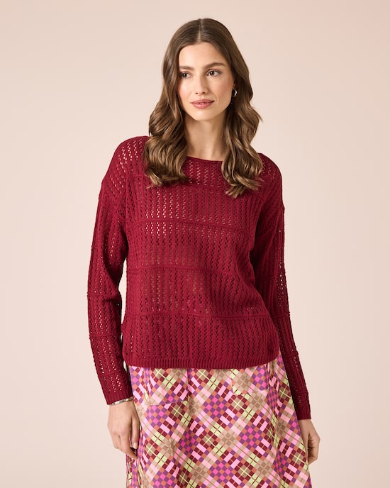 Produktabbildung für Pullover aus Lochstrick