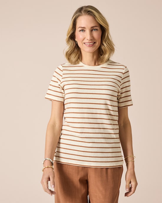 Produktabbildung für Streifenshirt mit Leinen