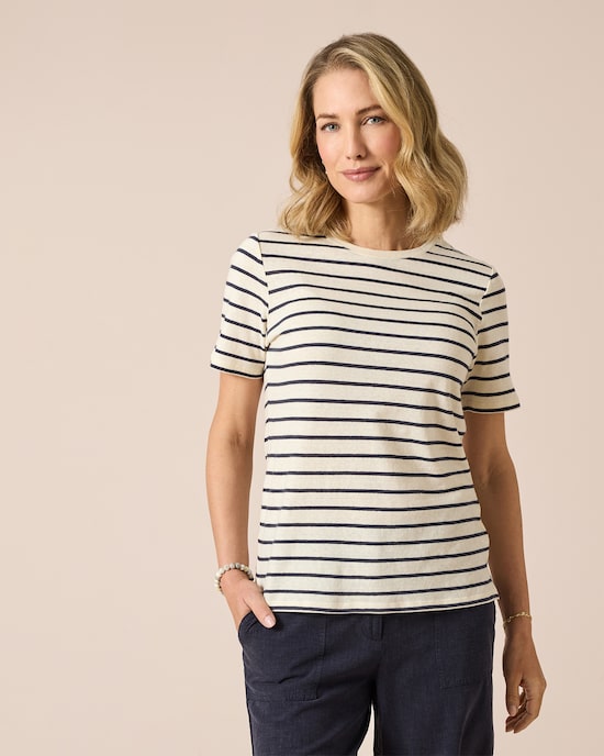 Produktabbildung für Streifenshirt mit Leinen
