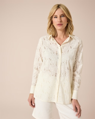 Produktabbildung 4 für Bluse mit Lochstickerei