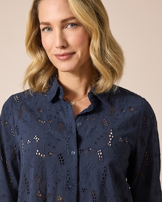 Produktabbildung 9 für Bluse mit Lochstickerei