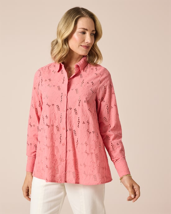 Produktabbildung für Bluse mit Lochstickerei