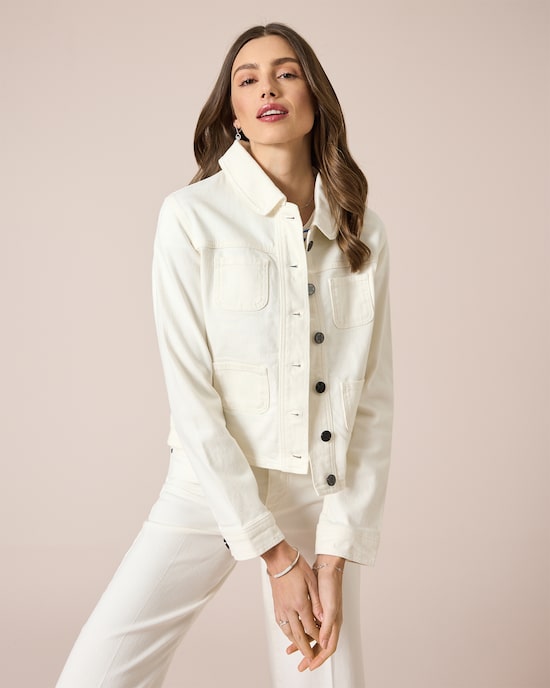 Produktabbildung für Jeansjacke mit aufgesetzten Taschen