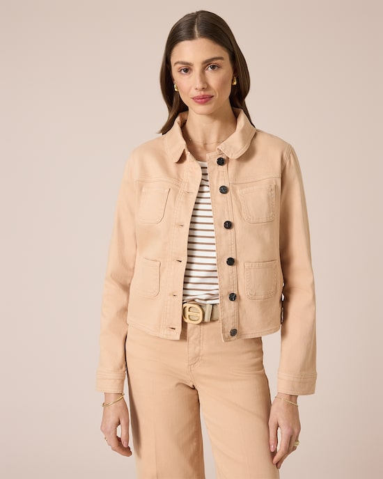 Produktabbildung für Jeansjacke mit aufgesetzten Taschen