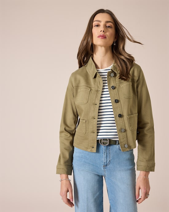 Produktabbildung für Jeansjacke mit aufgesetzten Taschen
