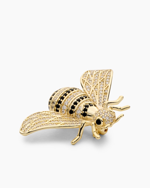 Bienen-Brosche mit Zirkonia
