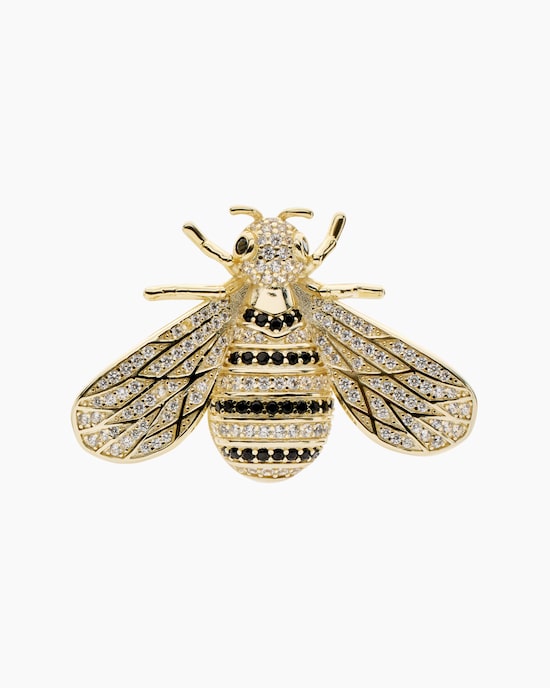 Produktabbildung für Bienen-Brosche mit Zirkonia