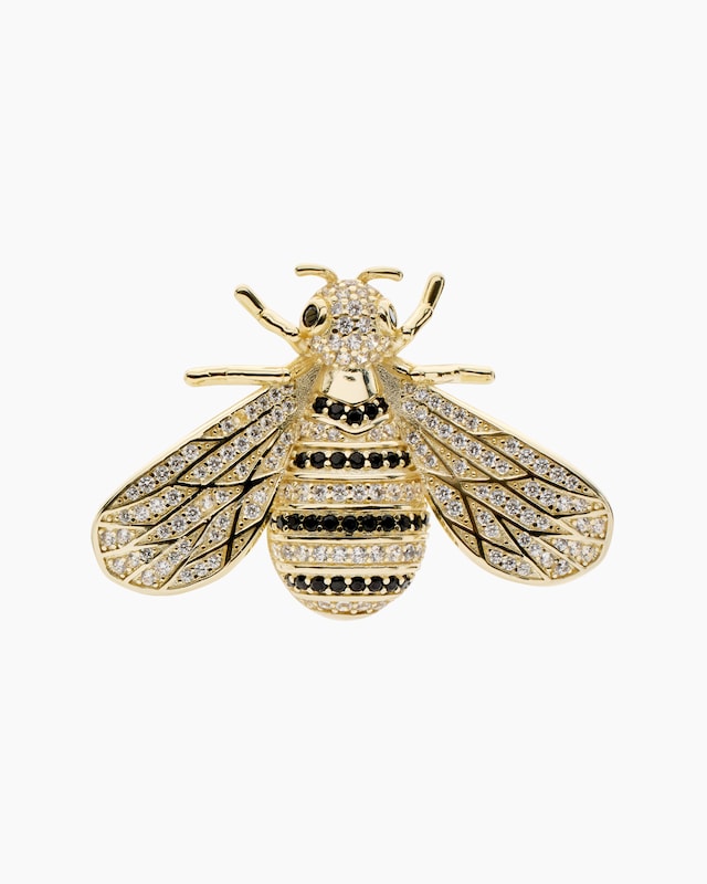 Bienen-Brosche mit Zirkonia