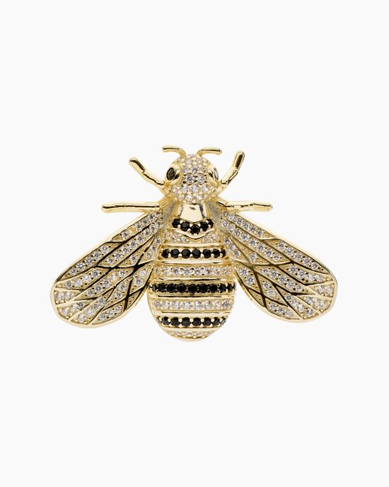 Produktabbildung für Bienen-Brosche mit Zirkonia