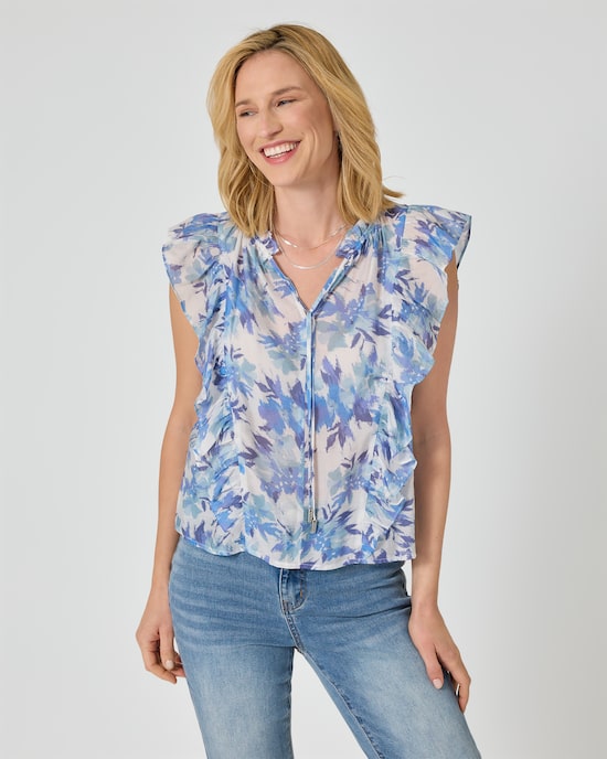 Produktabbildung für Bluse mit Aquarell-Druck