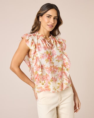 Produktabbildung 2 für Bluse mit Aquarell-Druck