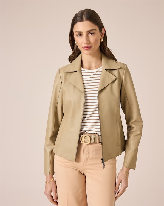 Produktabbildung für Lederjacke im Blazer-Look