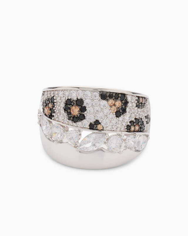 Ring mit farbigen Zirkonia