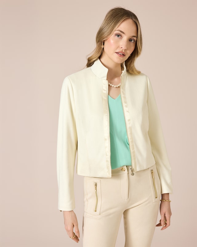 Jacke in Veloursleder-Optik