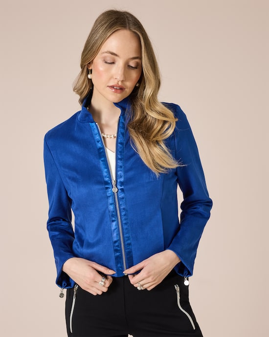 Produktabbildung für Jacke in Veloursleder-Optik
