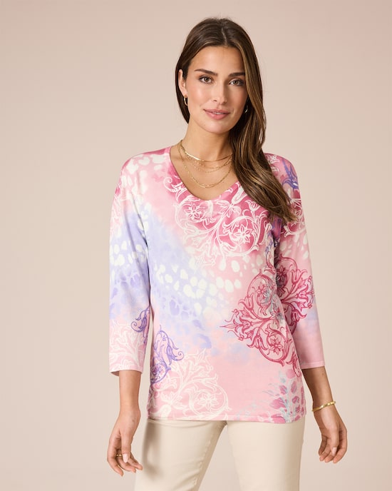 Produktabbildung für Classic Pullover "Pastell Paisley"