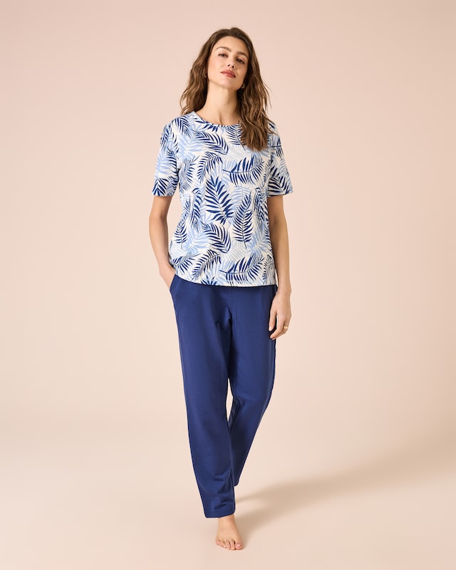 Shirt mit Blätterdruck