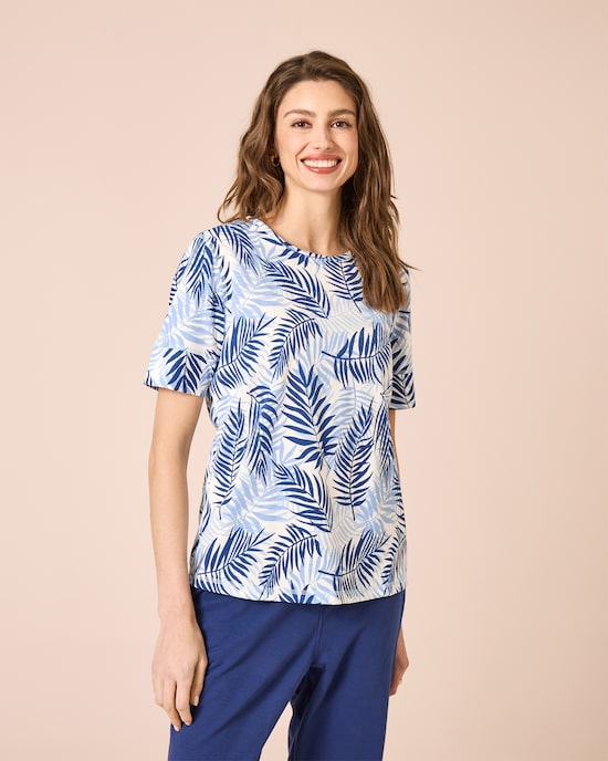 Produktabbildung für Shirt mit Blätterdruck