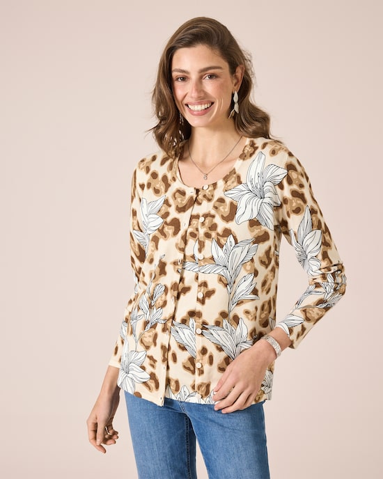 Produktabbildung für Classic Twinset im Leo- und Blumenmix