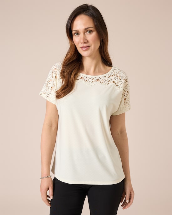 Produktabbildung für Shirt mit Spitze