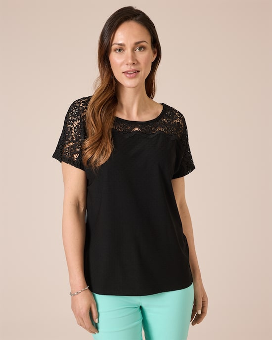 Produktabbildung für Shirt mit Spitze