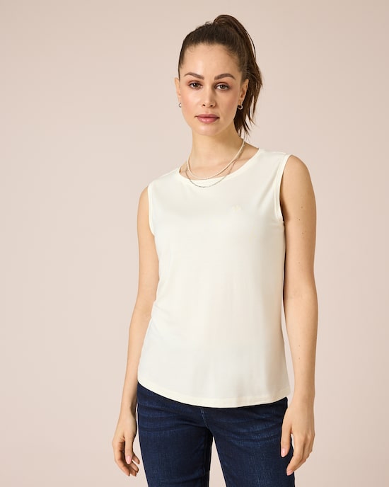 Produktabbildung für Ärmelloses Shirt mit Herzchendetail