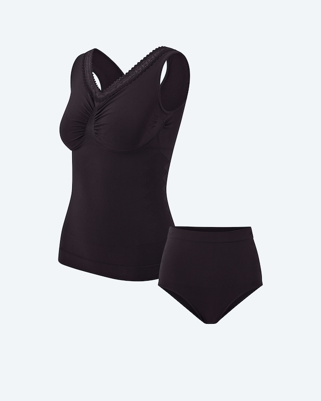 Midi Control Set aus Top + Bauchkontrollslip