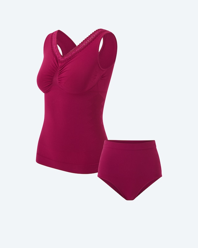 Midi Control Set aus Top + Bauchkontrollslip