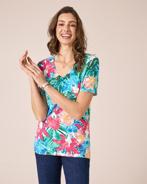 Produktabbildung für Classic Pullover "Aquarellblumen"
