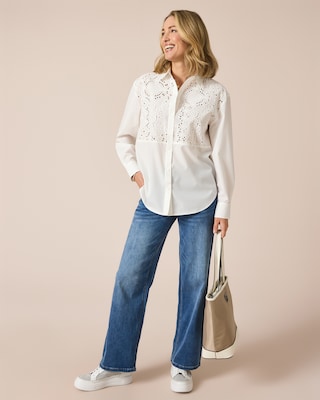 Produktabbildung 3 für Bluse mit Lochstickerei