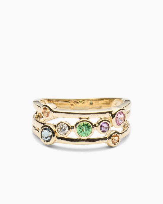 Produktabbildung für Multi-Edelstein-Ring mit Diamant