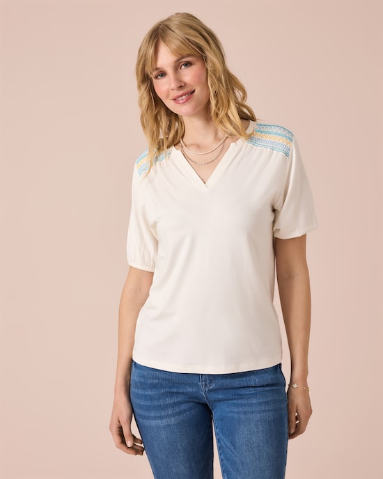 Produktabbildung für Shirt mit Smok-Detail