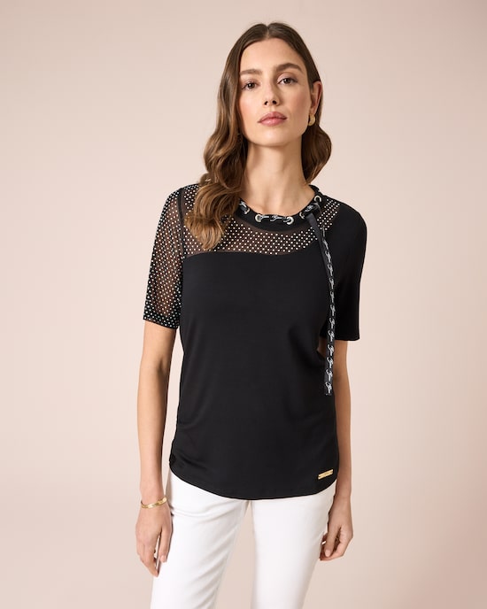 Produktabbildung für Shirt mit Strass-Deko