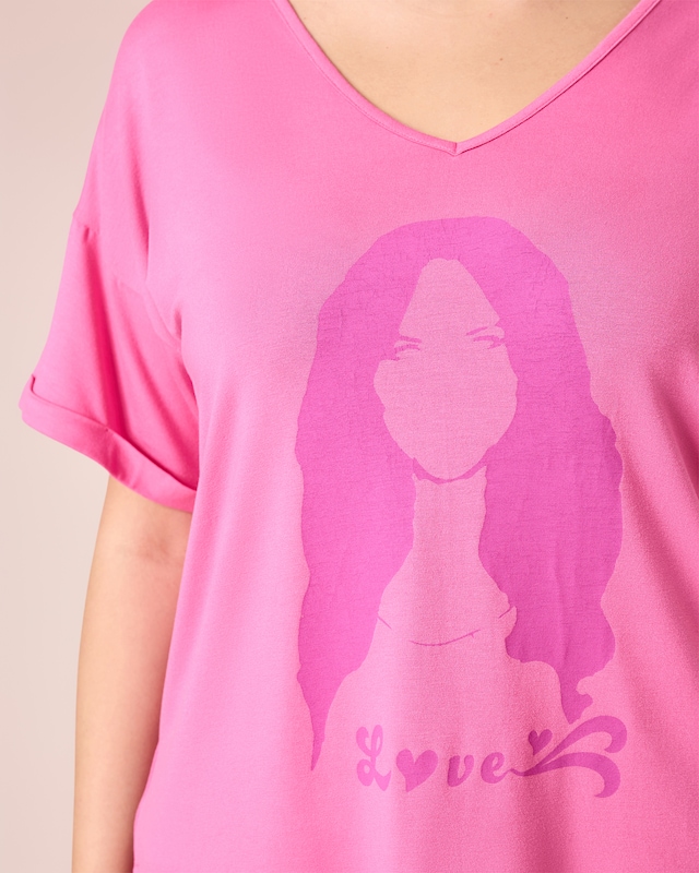 Shirt mit V-Ausschnitt