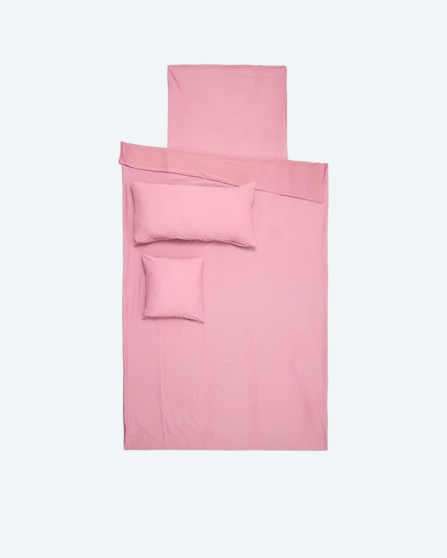 SuperSoft Seersucker Wendebettwäsche "Uni", 4tlg.