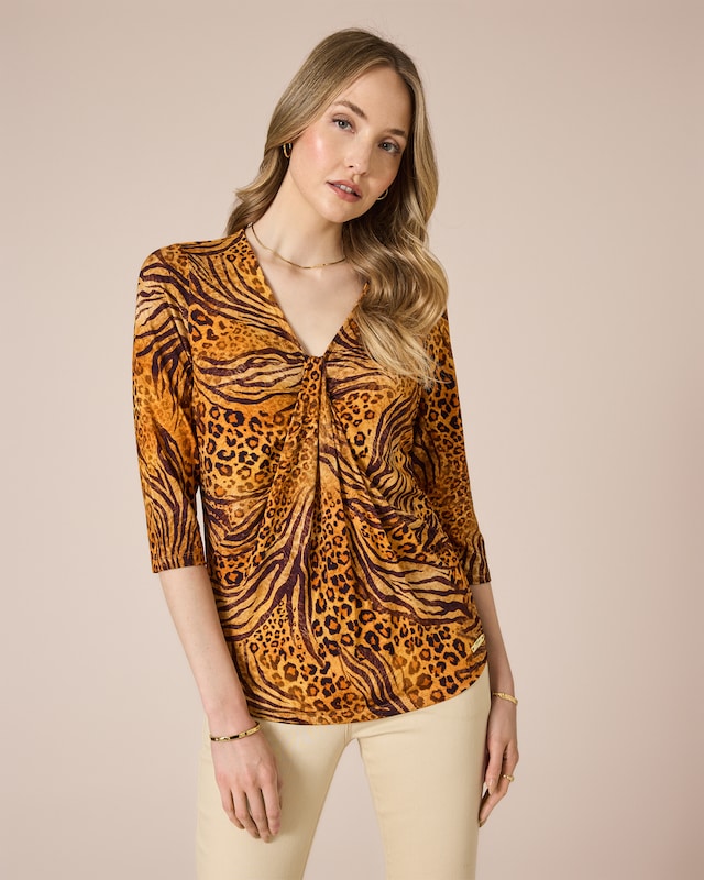 Shirt mit Animal-Druckmix