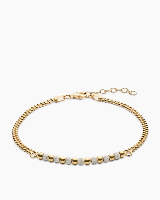 Produktabbildung für Kugelarmband mit mit diamantierten Kugeln