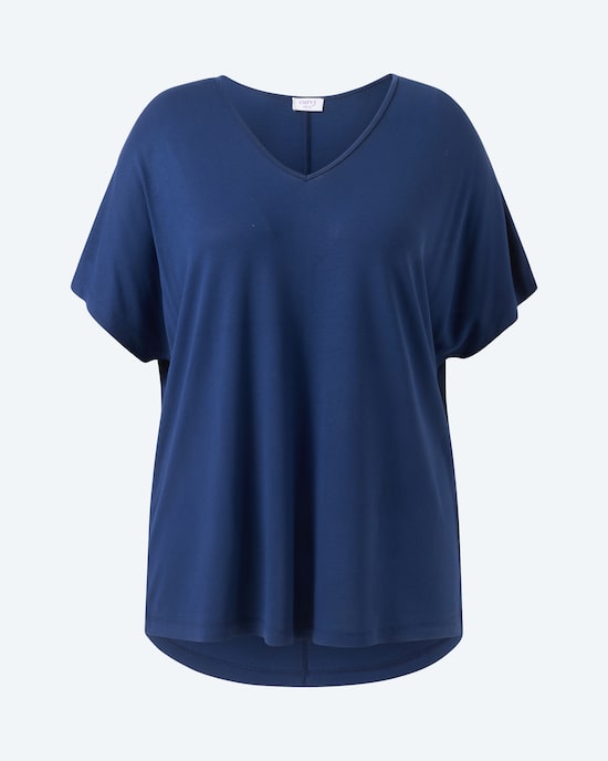 Produktabbildung für Strickshirt mit V-Ausschnitt