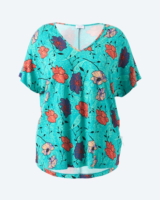Produktabbildung für Strickshirt mit V-Ausschnitt