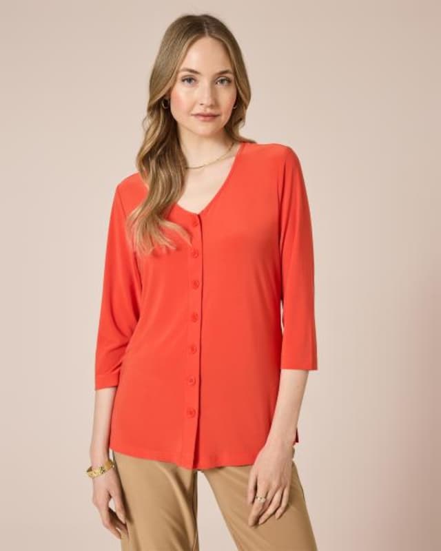 Blusenshirt mit Knopfleiste