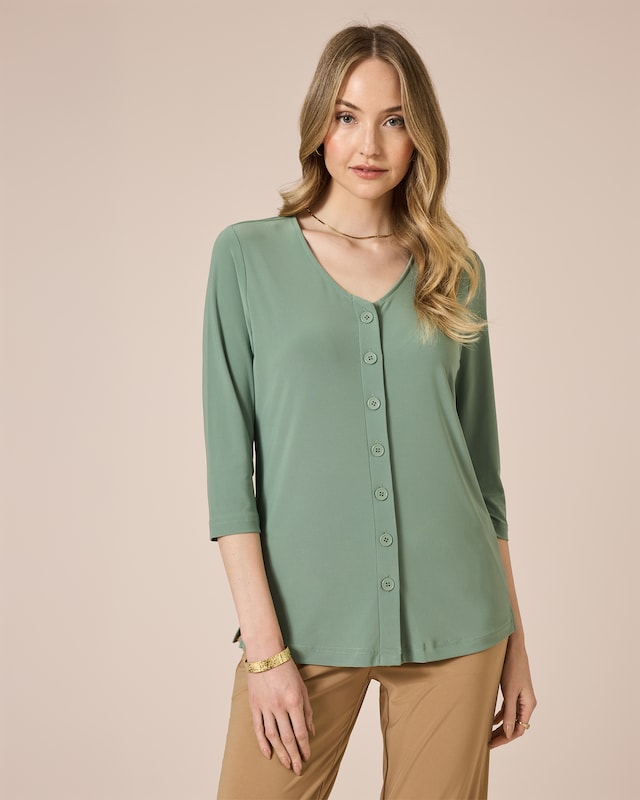 Blusenshirt mit Knopfleiste