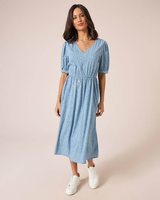 Produktabbildung für Kleid mit Punktedruck