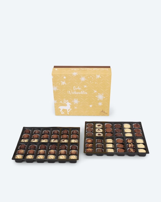 Produktabbildung für Pralinenbox Frohe Weihnachten, 900 g