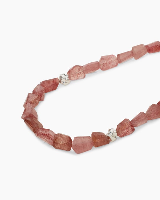 Produktabbildung für Collier mit Strawberry Quarz und Pyrit