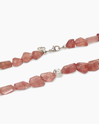 Produktabbildung 2 für Collier mit Strawberry Quarz und Pyrit