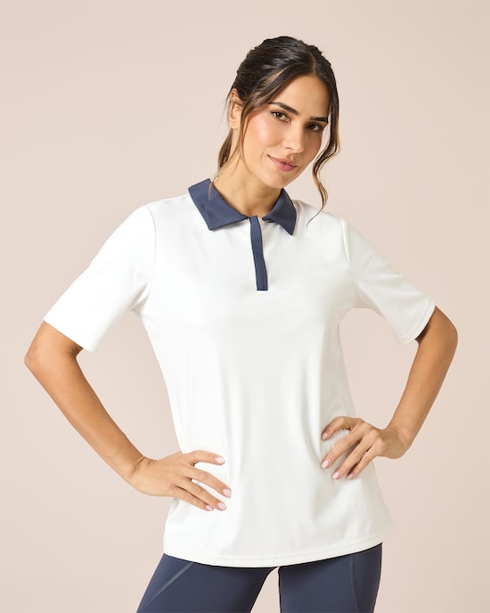 Produktabbildung für BxS Poloshirt mit Kontrastkragen