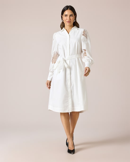 Produktabbildung für Hemdblusenkleid mit Spitze