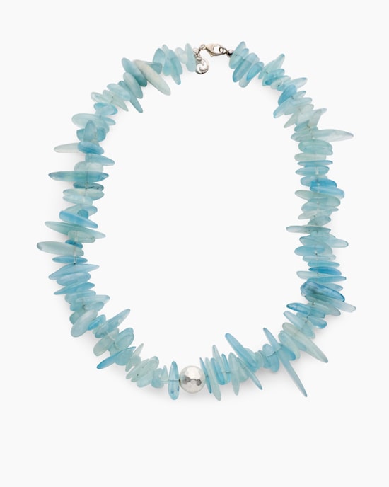 Produktabbildung für Collier mit Milky Aquamarin und Hämatit