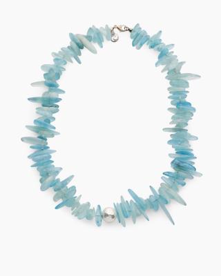 Produktabbildung 1 für Collier mit Milky Aquamarin und Hämatit