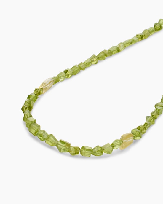 Produktabbildung für Collier mit Peridot und Bergkristall-Dublette